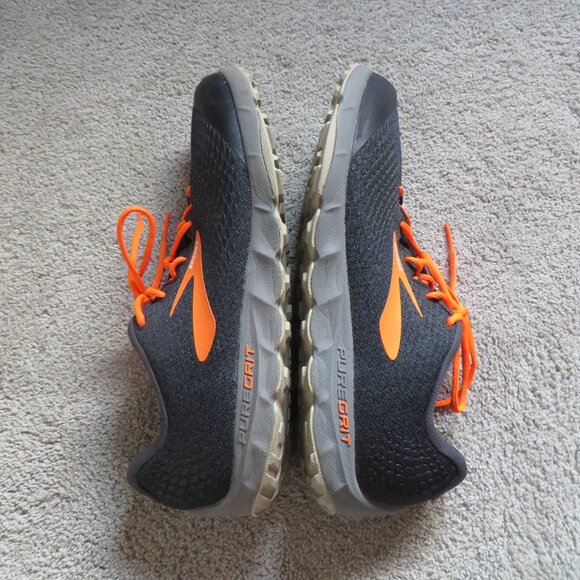Brooks PureGrit 7 Mens Trail-Running Shoes Size 14  Black/Orange - Picture 8 of 11